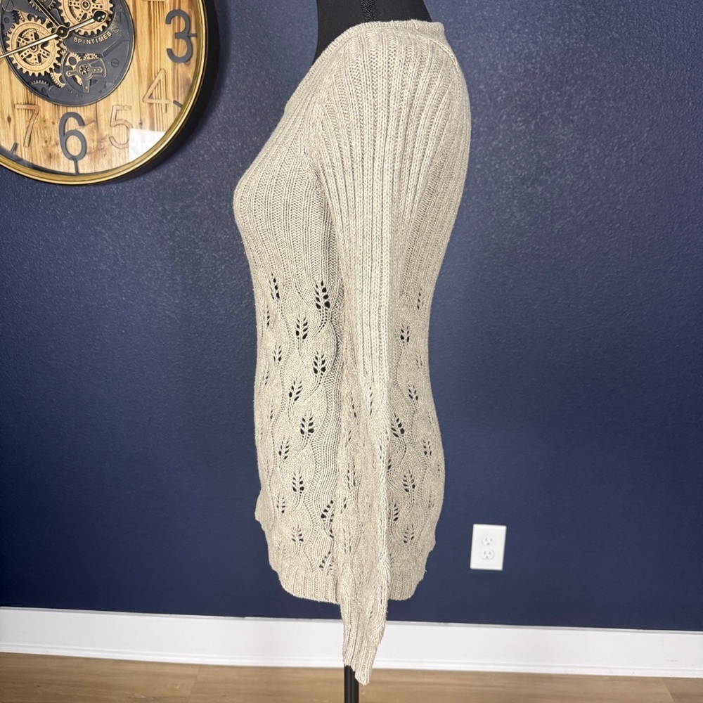 Between Me & You Beige Knit Crewneck Sweater | Size XS - Picture 2 of 7